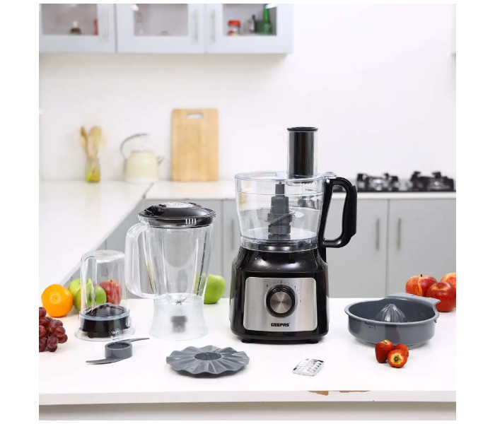 Geepas GSB44074 1.2 Litre 500Watts 10 In 1 Food Processor Blender - Black - Zoom Image