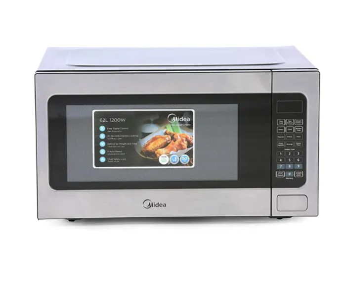 Midea EM262AWY 62 Litre 1200 Watts Solo Microwave Ovens - Silver - Zoom Image 1