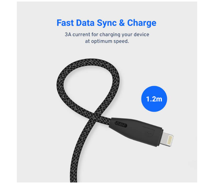 Powerology PCAB001-BU Fast Charging Cable - Blue - Zoom Image 3