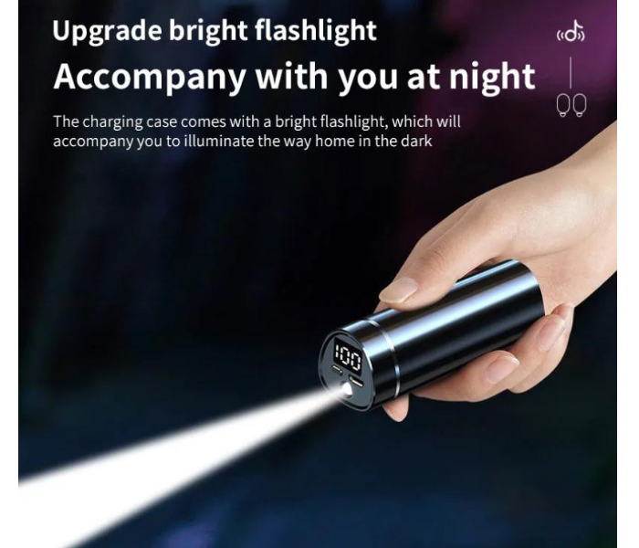 Galaxy Ocean Bluetooth Earphone LED Flashlight In Ear Headphones  - Zoom Image 3