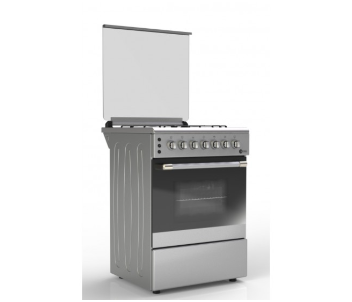 Afra AF-60 Stainless Steel Free Standing 4 Burners Gas Oven - Silver - Zoom Image 1