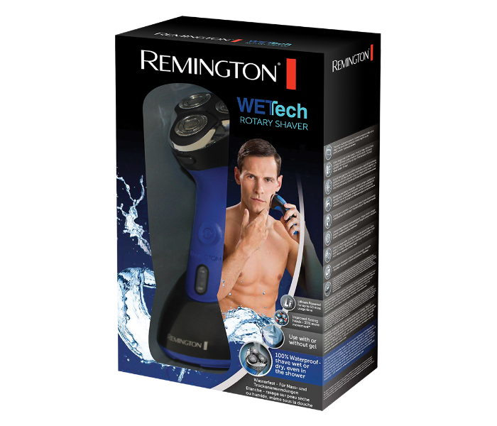 Remington AQ7 Mens Wet-Tech Wet and Dry Rotary Electric Shaver - Blue - Zoom Image 4