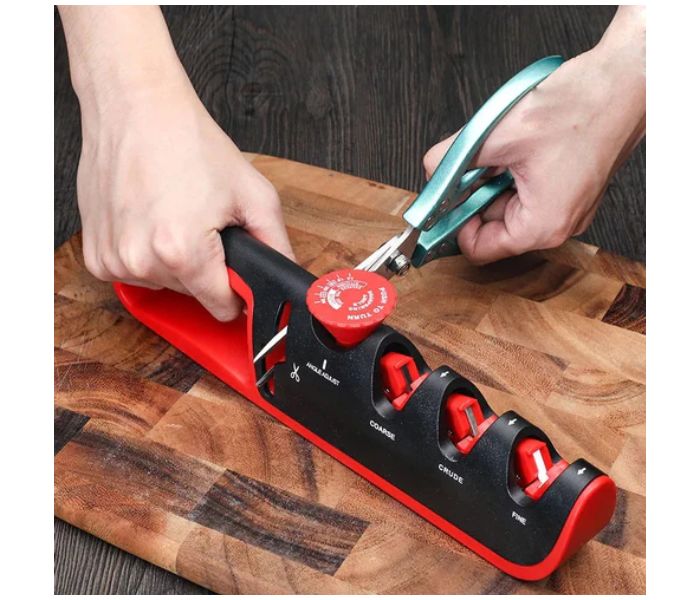 ZL-2019 Multifunctional Adjustable Knife Sharpener - Red and Black - Zoom Image 9