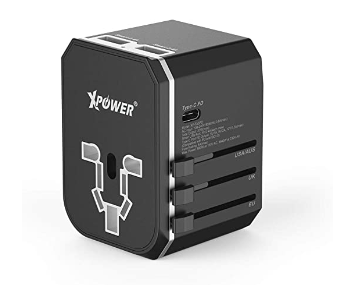 XPower TA3PD 33W Type-C PD and QC Travel Adapter - Black - Zoom Image 1