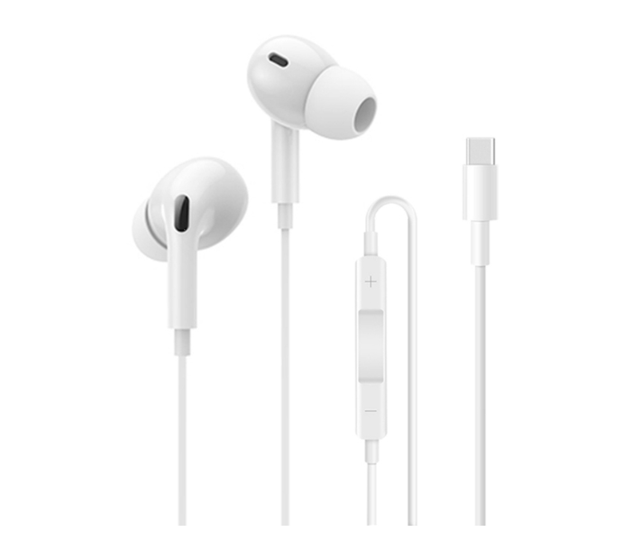 Riversong EA162 Melody T1+ Type-C In-Ear Earphone with Mic - White - Zoom Image 1