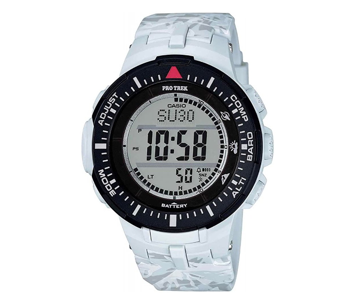 Casio PRG-300CM-7DR World Six Stations Solar Radio Digital Watch for Men - White - Zoom Image 1