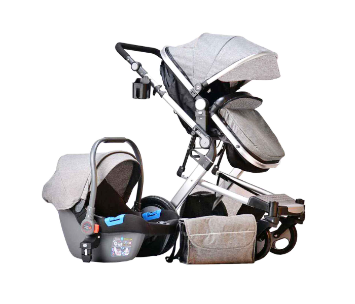 Powerful Landscape 104 -grey Single Strollers With Car Seat for Babies - Grey - Zoom Image