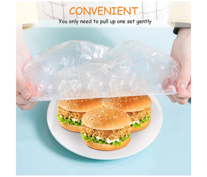 PP-13 Disposable Pack of 50 Pieces Plastic Wrap Elastic Food Lid Cap - Zoom Image 4