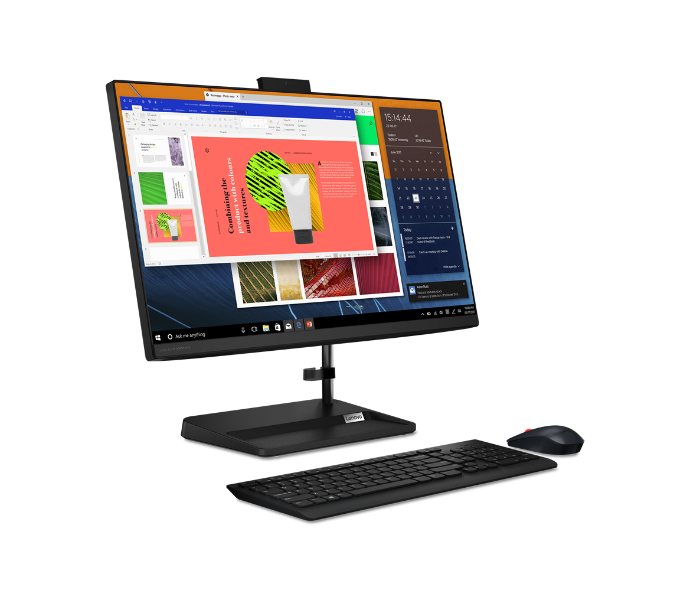 Lenovo F0G00093AX AIO 3 23.8 Inch FHD Intel Core i5-1135G7 Processor 8GB DDR4 RAM 1TB HDD 2GB NVIDIA GeForce MX450 GDDR6 DOS Graphics - Black - Zoom Image 2