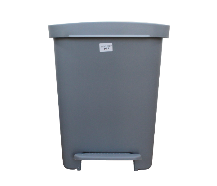 Plastic Dust Bin 30 Litre With Pedal - Light Grey - Zoom Image