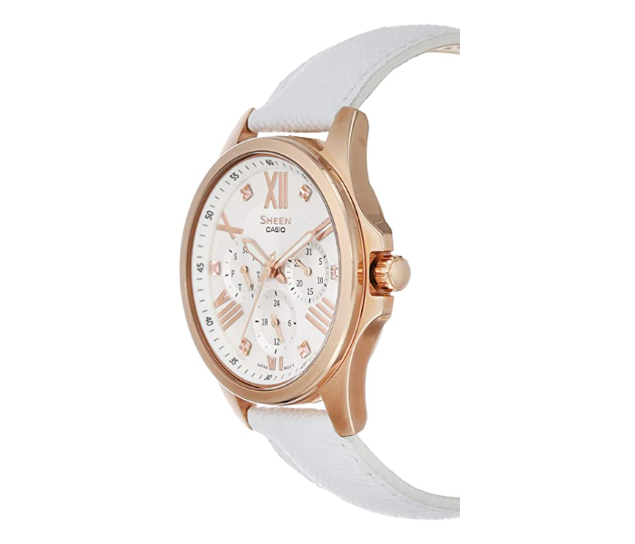 Casio SHE-3033GL-7AUDR Sheen Analog Watch for Women - White - Zoom Image 2