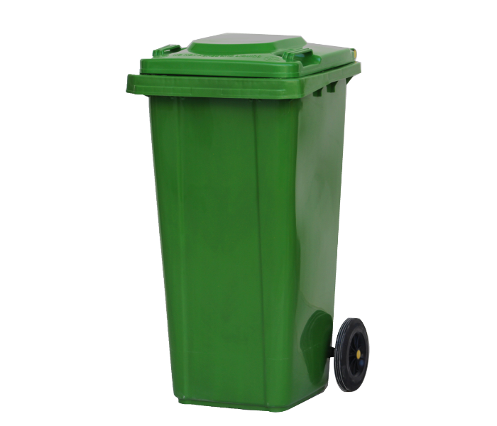 Plastic Dust Bin 120 Litre With Wheels - Green - Zoom Image