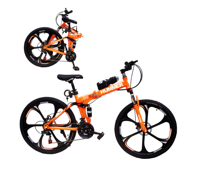 Hummer 52 -o Awesome Folding Ring 24 Inch Bicycle For Kids - Orange - Zoom Image