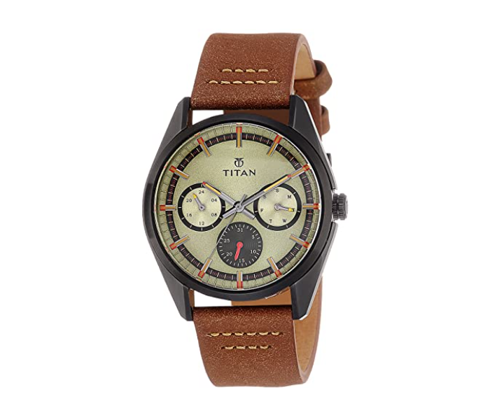 Titan 90084NL01 Analog Watch for Men - Brown - Zoom Image 1