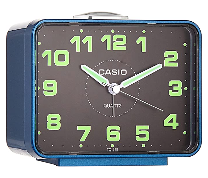 Casio TQ-218-2DF Analog Alarm Clock - Blue - Zoom Image 1