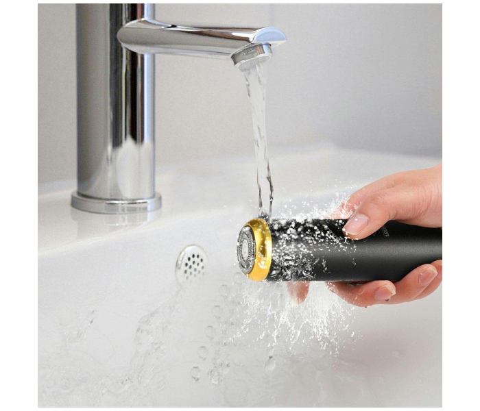 Galaxy Portable Electric Waterproof Aluminum Electric Shaver - Black - Zoom Image 7