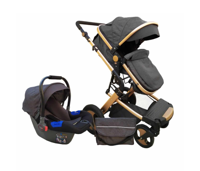 Powerful Landscape 104 -dgrey Single Strollers With Car Seat for Babies - Dark Grey - Zoom Image