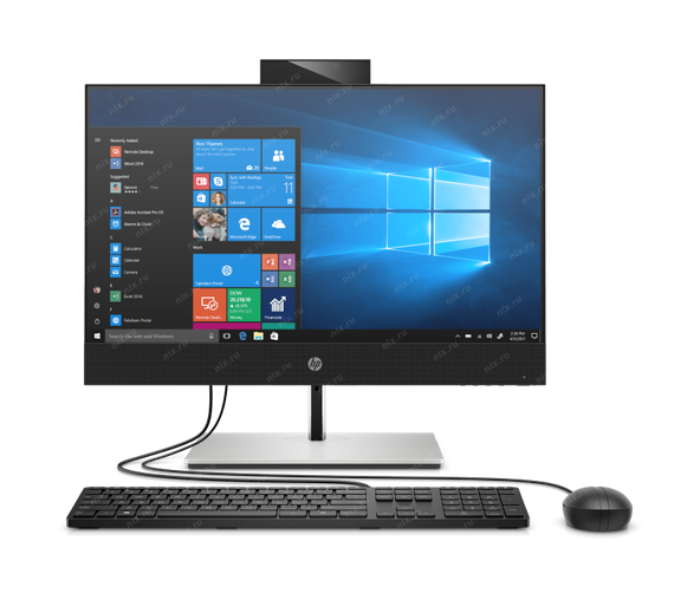 HP 2T7M7ES PC 440 G6 AiO 23.8 Inch FHD Intel Core i3 10100T Processor 8GB DDR4 RAM 1TB HDD Intel UHD Graphics 630 DOS - Black - Zoom Image 1