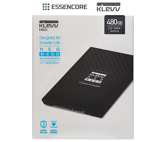 Klevv K480GSSDS3-N40 NEO N400 SSD 2.5 Inch SATA 3 480GB NAND Internal Solid State Drive - Zoom Image 2