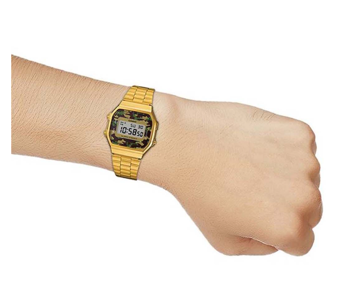 Casio A168WEGC-3DF Vintage Unisex Digital Watch - Gold - Zoom Image 2