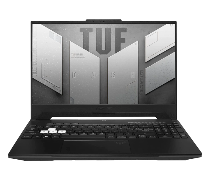 Asus FX517ZC-HN005 TUF Dash F15 Gaming Laptop 15.6 Inch FHD Intel Core i5-12450H Processor 8GB DDR5 RAM 512GB SSD 4GB Nvidia GeForce RTX 3050 Graphics DOS - Off Black - Zoom Image 1