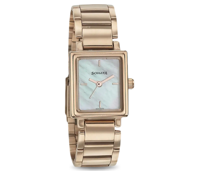 Sonata 8080WM01 Blush Analog Watch for Women - Gold - Zoom Image 1