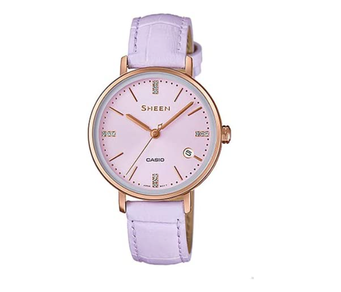 Casio SHE-4048PGL-6AUDR Sheen Analog Watch for Women - Purple - Zoom Image