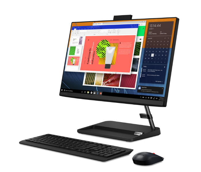 Lenovo F0G5003HAX AIO 3 21.5 Inch FHD Intel Core i5-1135G7 Proccessor 8GB DDR4 RAM 1TB HDD Integrated Intel Iris Xe Graphics DOS - Black - Zoom Image 2