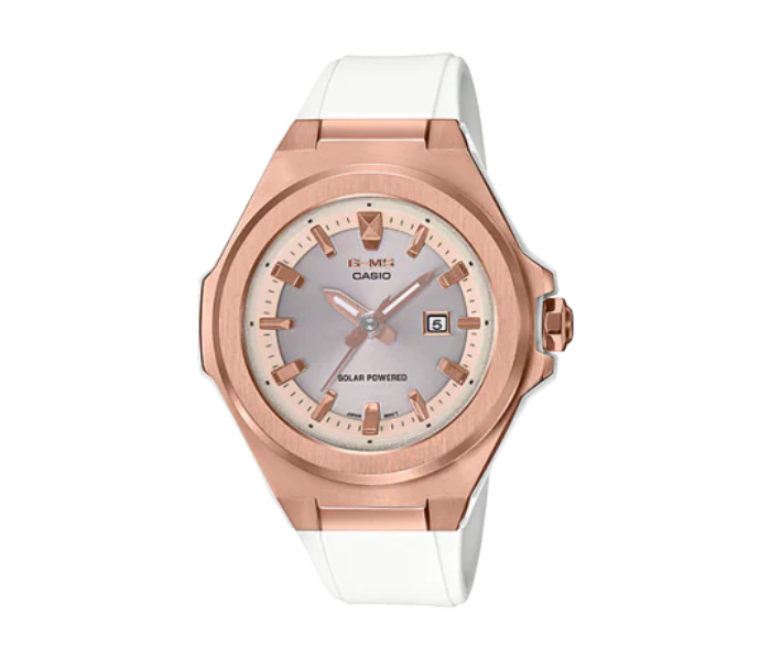 Casio MSG-S500G-7A2DR Analog Watch for Women - White and Rosegold - Zoom Image