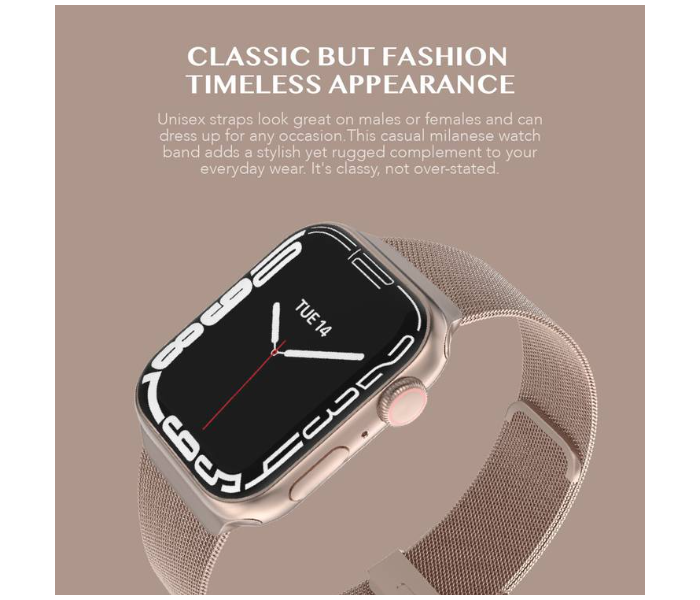 Levelo LVLMILSTP41-RTGD  Double Milanese Stainless Steel Replacement Watch Strap Compatible for Apple Watch 38mm 40mm 41mm - Retro Golden - Zoom Image 3