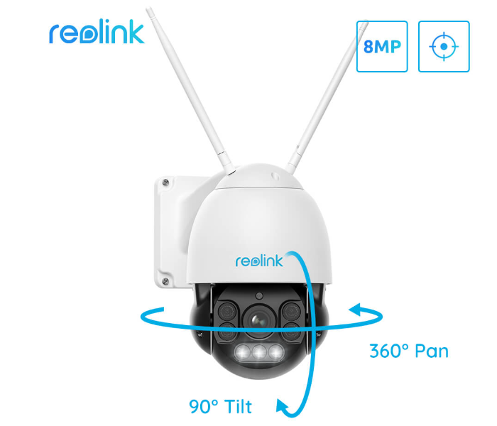 Reolink RLC-823A 4K PoE IP 5X Optical Zoom and 360 Degree Pan and 90 Degree Tilt Security Camera - White and Black - Zoom Image