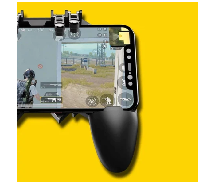 AK66 Six Fingers PUBG Game Controller Gamepad Metal Trigger Shooting Free Fire Gamepad Joystick - Black - Zoom Image 6