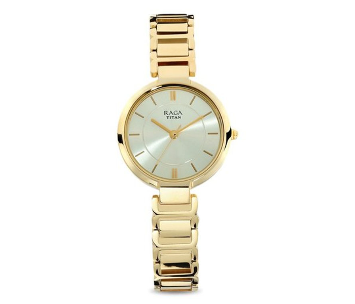 Titan NP2608YM01 Raga Analog Watch For Women - Gold - Zoom Image