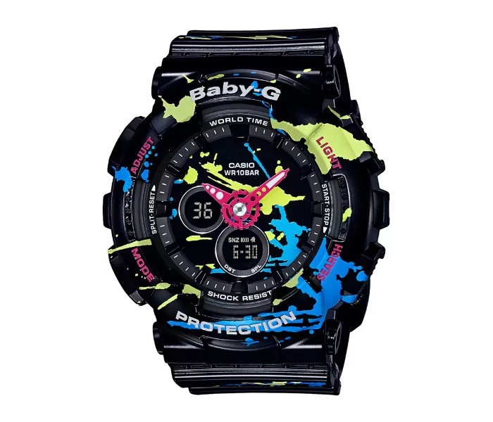 Casio BA-120SPL-1ADR Baby-G Analog-Digital Watch for Women - Black - Zoom Image 1