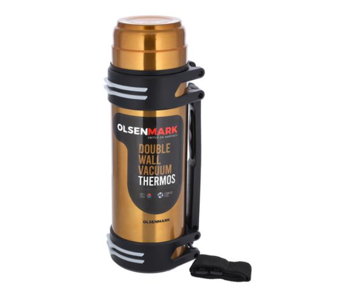 Olsenmark OMVF2500 2500ml Stainless Steel Vacuum Thermos - Black and Gold - Zoom Image 1