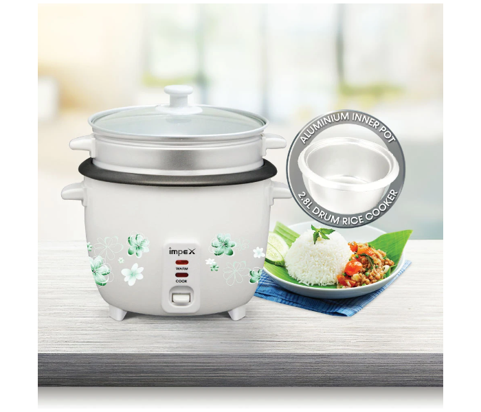 Impex RC 2804 2.8 Litre 1000 Watts Rice Cooker - Silver - Zoom Image 2