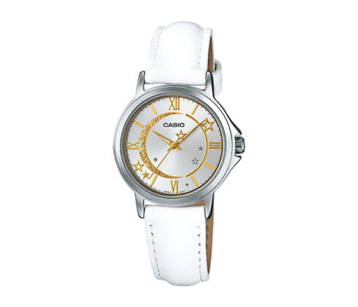 Casio LTP-E121L-7ADF Analog Watch for Women - White - Zoom Image