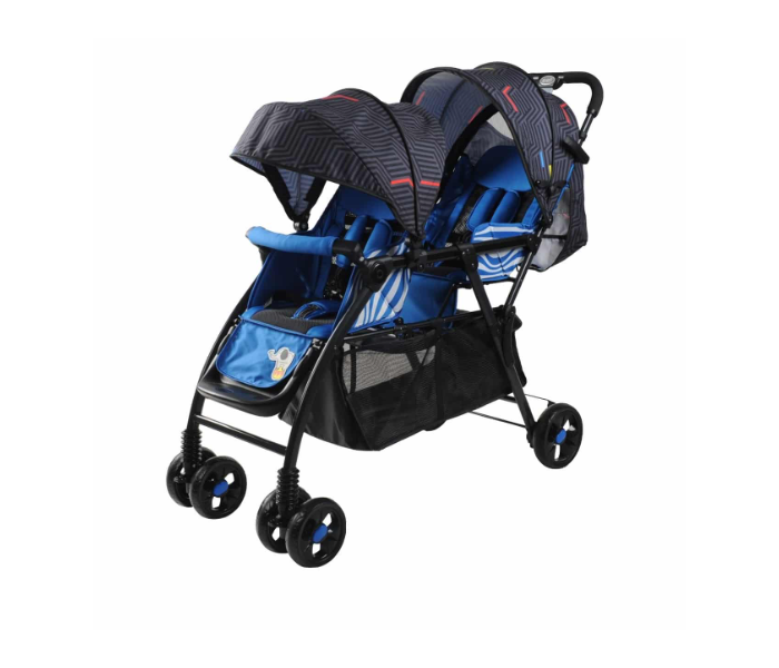 Safe And Effective Bbh 111 -b Twin Back To Front Stroller for Babies - Blue - Zoom Image