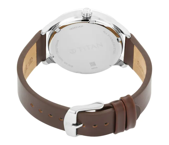 Titan 1833SL02 Evoke Leather Analog Watch for Men - Brown - Zoom Image 4