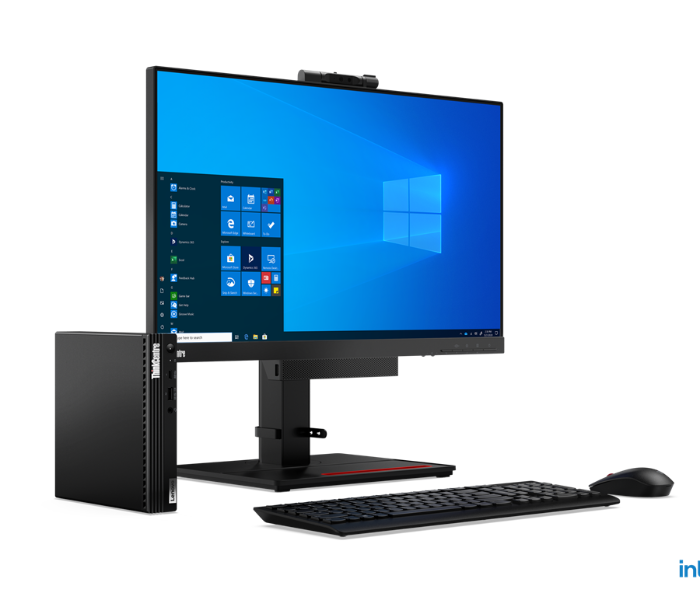 Lenovo 11MY0009AX Think Center M70q Tiny Intel Core i5-11400T Processor 8GB DDR4 RAM 256GB SSD Integrated Intel UHD Graphics 730 Graphics Windows 10 Pro 64 - Black - Zoom Image 1