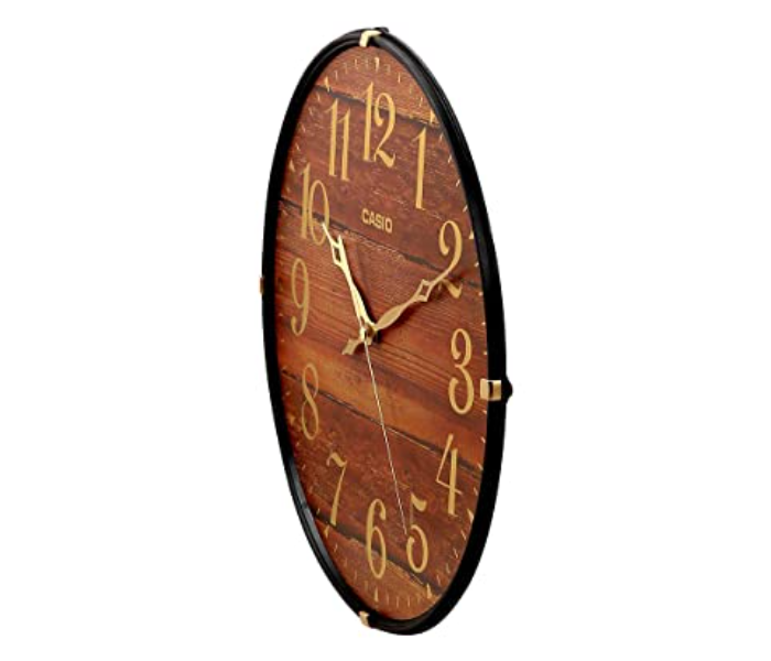 Casio IQ-81-5BDF Round Wall Clock - Brown - Zoom Image 2