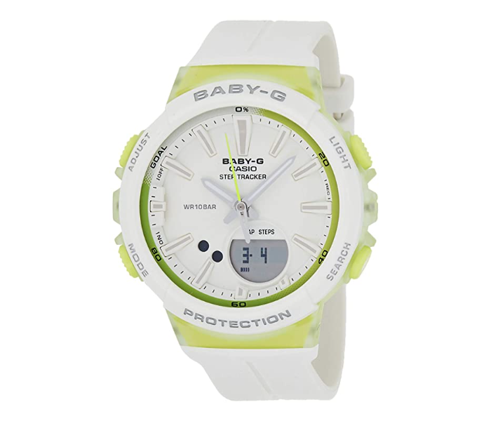 Casio BGS-100-7A2DR Baby G Automatic Analog-Digital Watch for Women - White - Zoom Image 1