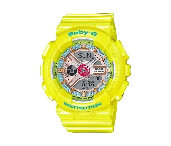 Casio BA-110CA-9ADR Baby-G Analog-Digital Watch for Women - Yellow - Zoom Image