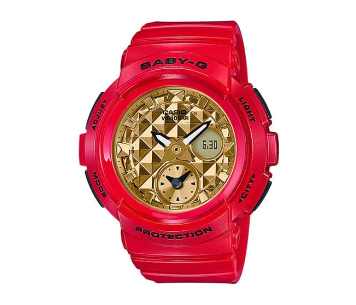 Casio BGA-195VLA-4ADR Baby G Casual Analog-Digital Watch for Women - Red - Zoom Image