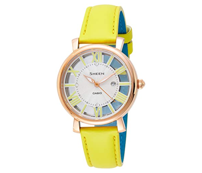 Casio SHE-4047PGL-9AUDR Sheen Analog Watch for Women - Yellow - Zoom Image 1