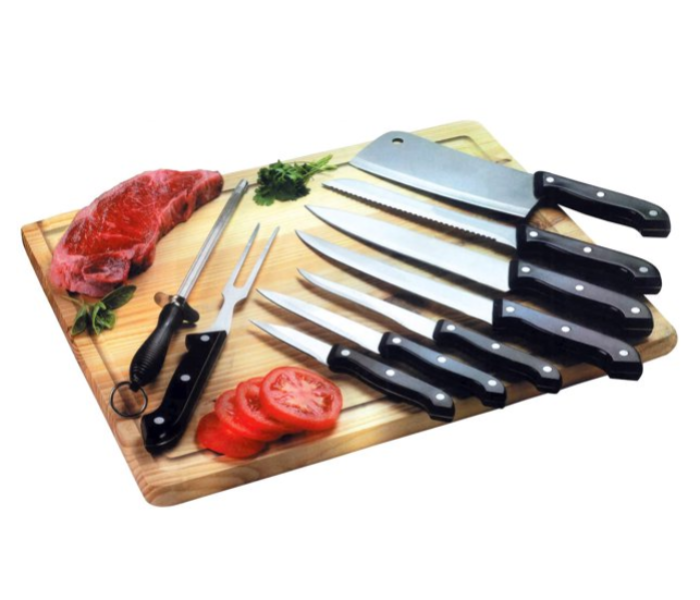 WT FT1402 13 Pieces Knife Set With Cutting Board - Black - Zoom Image 2