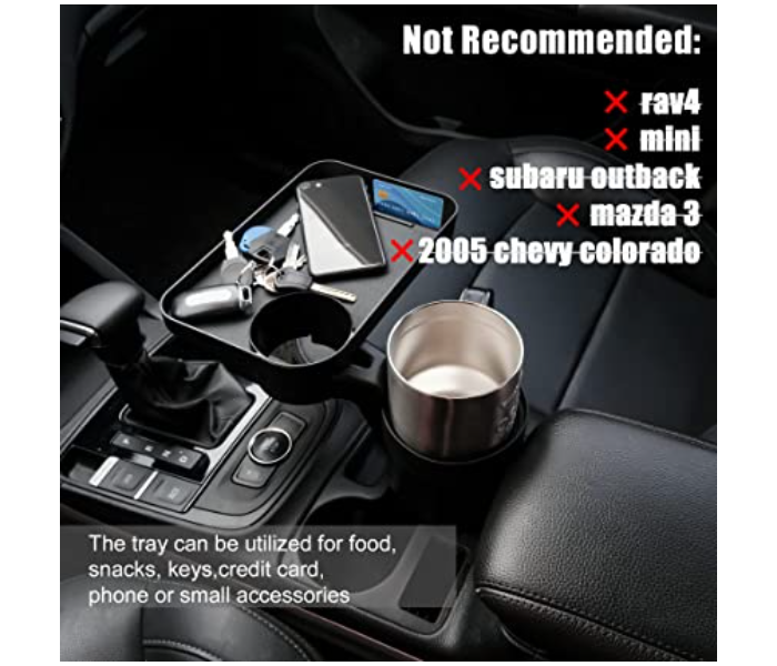 Galaxy Ocean Cup Holder Expander Tray Table for Car - Black - Zoom Image 5