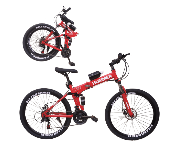 Hummer 23 -r Better Folding Wire Bicycle 26 inch Bicycle for Kids - Red - Zoom Image