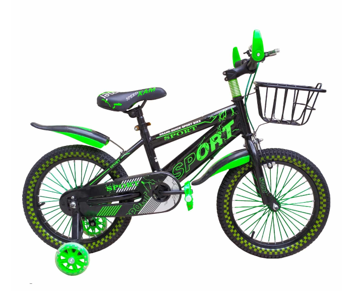 Quick Sport 8 -g Powerful 18 Inch Bicycle for Kids - Black and Green - Zoom Image