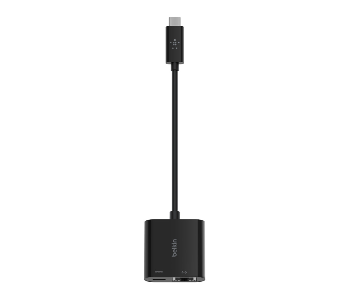 Belkin USB-C to Ethernet With Charge Adapter - Black - Zoom Image 2